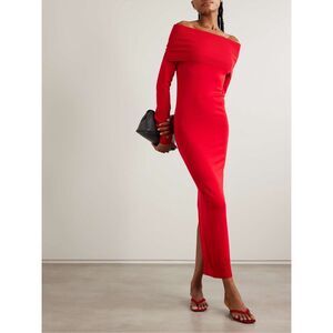 STELLA MCCARTNEY Off-the-shoulder wool maxi dress XS $1990